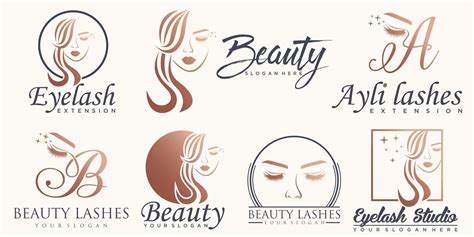 beauty salon logo vector art icons  graphics