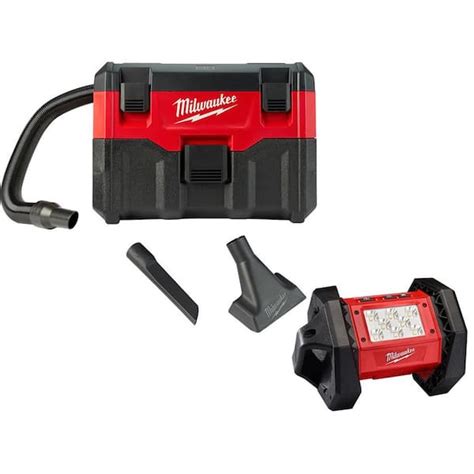 Milwaukee M18 18 Volt 2 Gal Lithium Ion Cordless Wet Dry Vacuum With M18 Rover 18 Volt Lithium