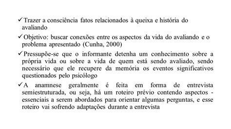 Entrevista Psicol Gica No Psicodiagn Stico Adaptado Do Livro