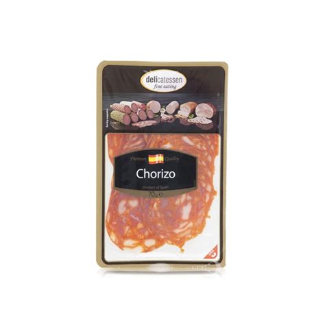 Deli Fine Eating Sliced Spanish Chorizo 70g Spinneys Uae