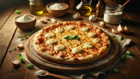 Pizza Cuatro Quesos Casera Fusión Cremosa Sabores Italianos