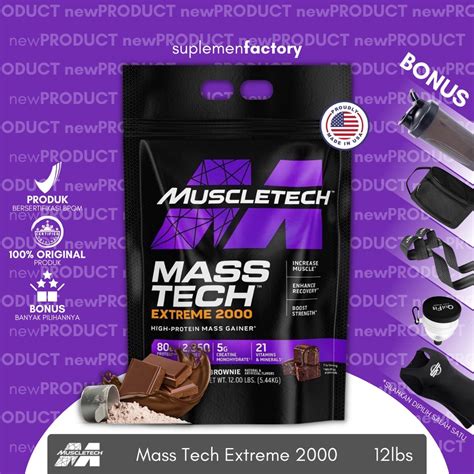 Jual Muscletech Masstech Extreme Lbs Mass Gainer Mass Tech