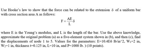 Solved Consider A Bar With A Variable Cross Section Chegg