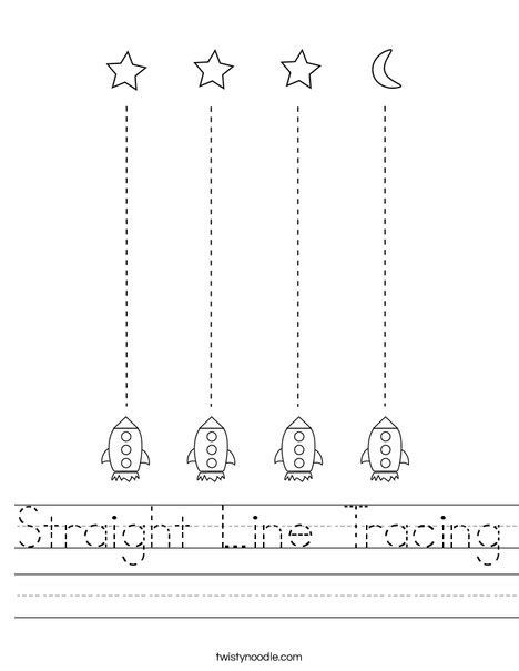 Straight Line Tracing Coloring Page Twisty Noodle Tracing Free Images And Photos Finder