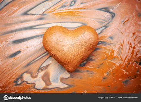 Heart Made Potters Clay Close Love Concept Stock Photo By ©ivankmit