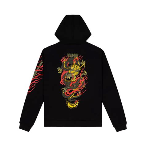 Dolly Noire Felpa Ryu Dragon Unisex Nero Mascheroni Store