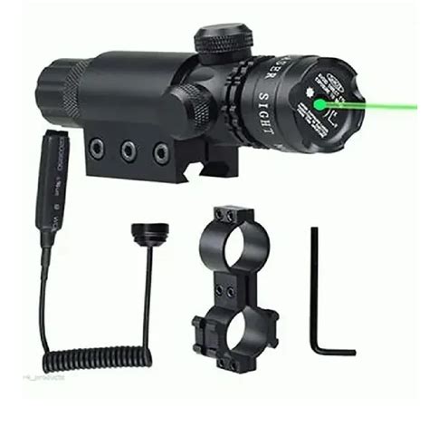 Mira Laser Verde Rifle Tactic Montura Picatinny Y Cola Raton