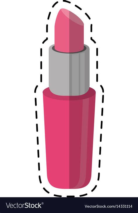 Cartoon Lipstick Make Up Cosmetic Icon Royalty Free Vector