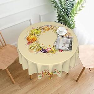 Nappe Ronde En Forme De Citrouille Avec Inscription Happy Thanksgiving