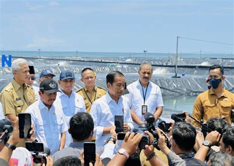 Foto Resmikan Tambak Budidaya Udang Di Kebumen Presiden Bisa