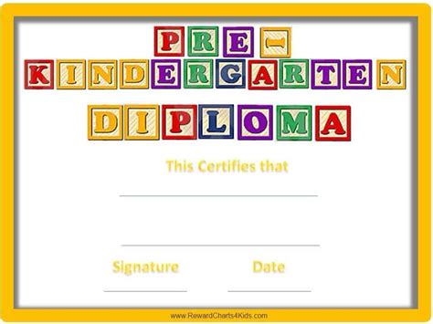 Preschool Certificates