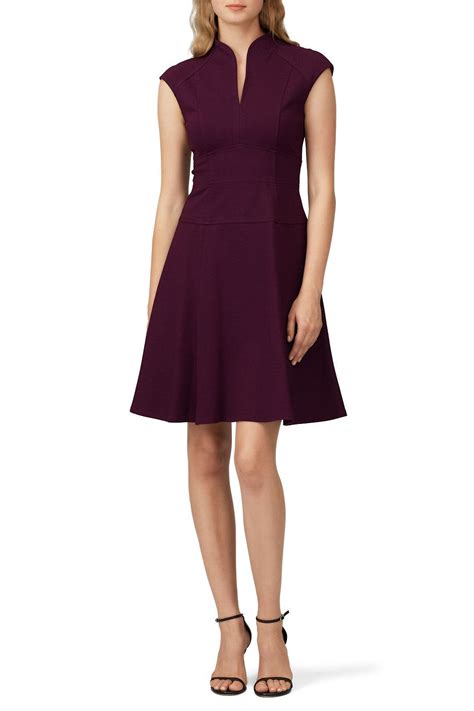 Plum Flare Dress By Nanette Lepore Rent The Runway