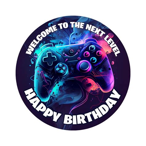 YummyArt Edible Cake Topper 20cm Premium Essbare Tortendeko Gamer