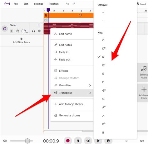 Change Pitch and Transpose – Soundtrap Support