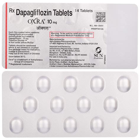 Dapagliflozin Tablet 10mg M Care Exports Pharmaceutical Exporter