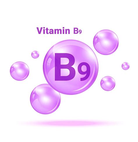 Burbuja De Vitamina B9 Vector Premium