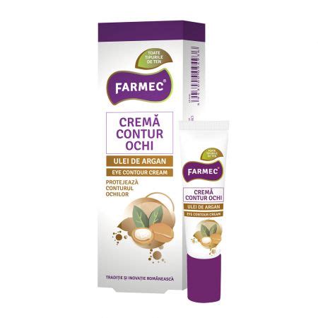 Crema Contur Ochi Ulei De Argan 15 Ml Farmec Farmacia Tei Online