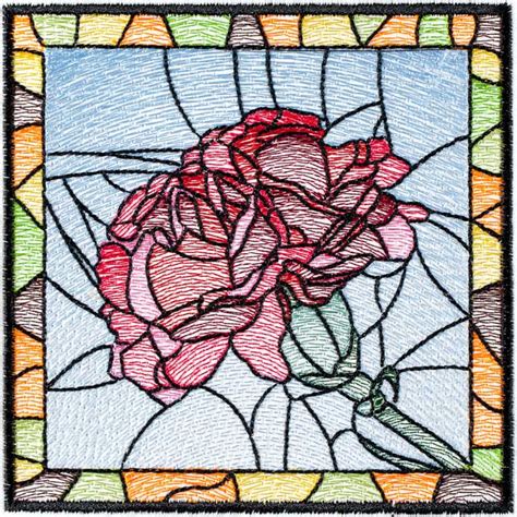 BFC1484 Stained Glass Floral Squares II