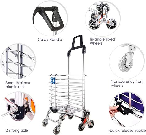 Buy Devo Portable Shopping Cart For Groceries Folding Grocery Utility