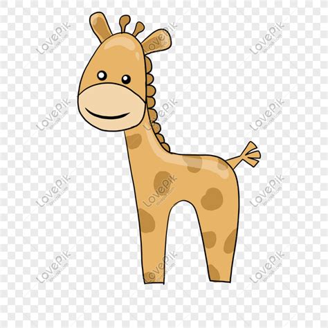 Creative Cartoon Giraffe Illustration PNG Free Download And Clipart ...