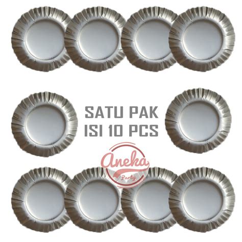 Jual Piring Kue Warna Silver Piring Kue Kertas Paper Plate Silver