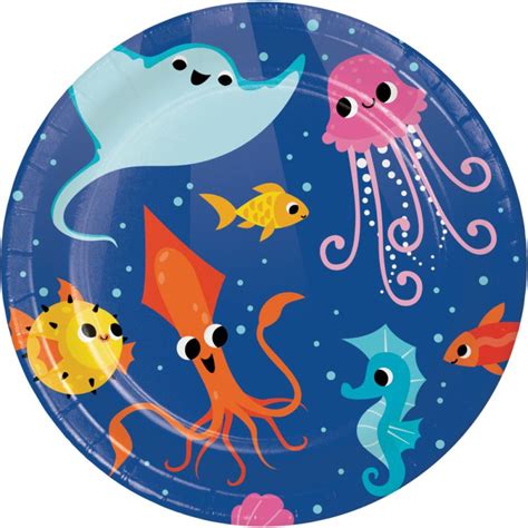 Ocean Celebration 7 Inch Plates Party At Lewis Elegant Party Supplies