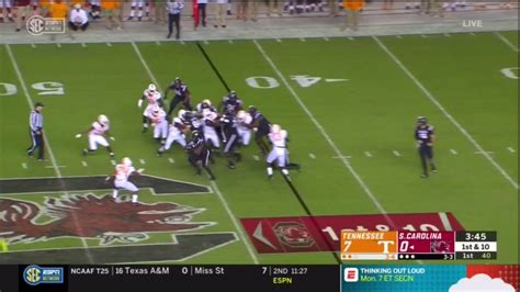 2018 Usc Vs Tennesee Rico Dowdle 16 Yd Run Youtube