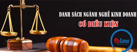 Danh Mục Ngành Nghề Kinh Doanh Có điều Kiện Fblaw