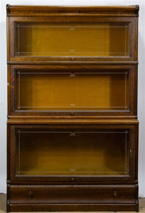 Lot Antique Macey Arts And Crafts Barrister Bookcase