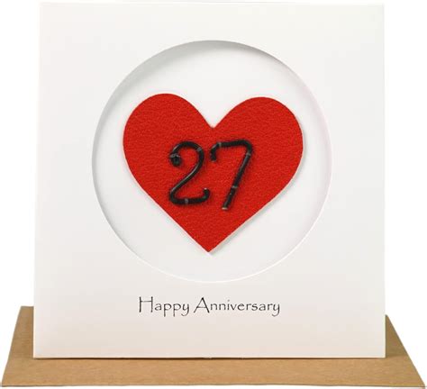 Th Wedding Anniversary Card For Her Him Handmade India Ubuy