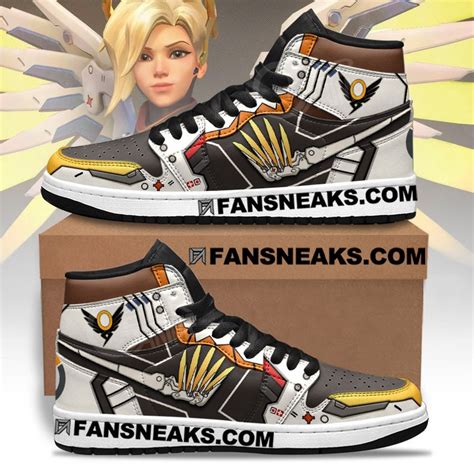 Mercy Jd1s Overwatch Sneakers Custom Shoes Game Overwatch Etsy