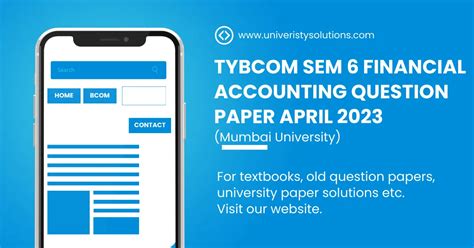 Tybcom Sem 6 Financial Accounting Question Paper April 2023