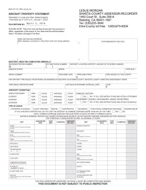 Fillable Online N Leslie Morgan Shasta County Assessor Fax