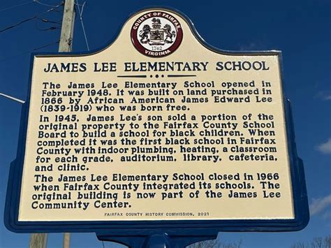 James Lee Elementary School Historical Marker