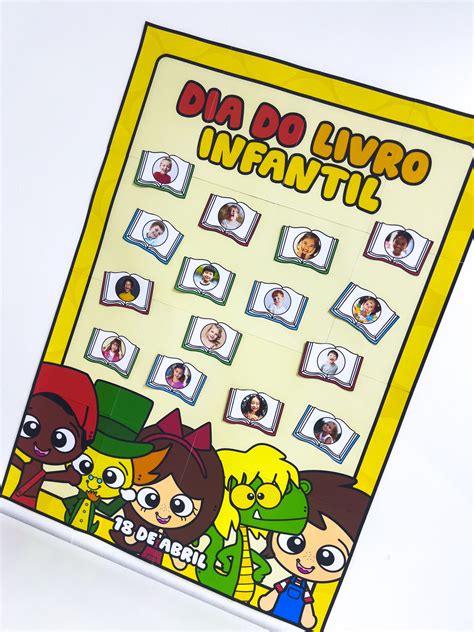 Cartaz Dia Do Livro Educação Infantil - Cartaz Colaborativo Dia do Livro Infantil - Educação e Criatividade