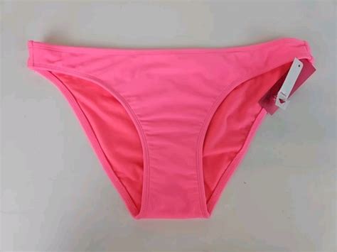 Xhilaration Juniors Size XL Cheeky Hipster Bikini Bottoms Neon Pink 829576170418 EBay