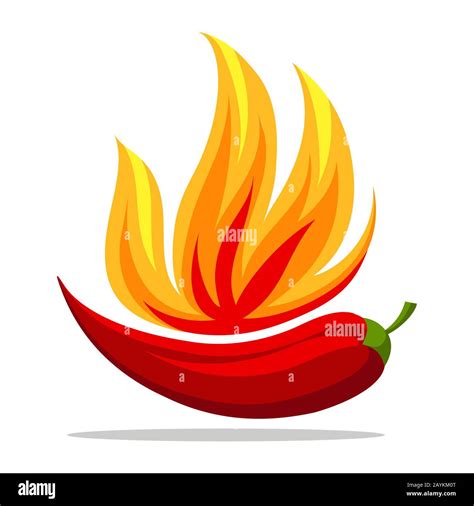 Chili Pepper In Fire Vintage Emblem Retro Traditional Mexican Spicy Hot Chili Pepper Food