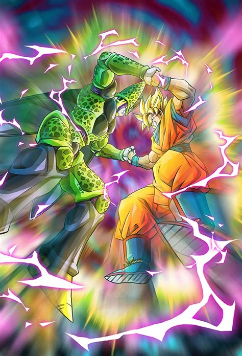 Perfect Cell Vs Goku Ssj Card Bucchigiri Match By Maxiuchiha22 On