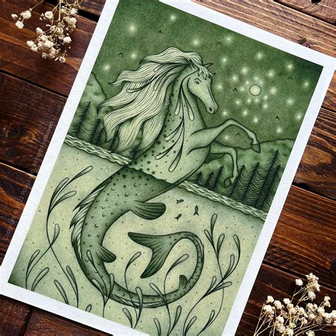 Scottish Myths Set of 3 Art Prints Illustrations of Nessie - Etsy