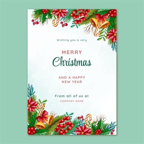 Premium Vector Christmas Season Vertical Poster Template