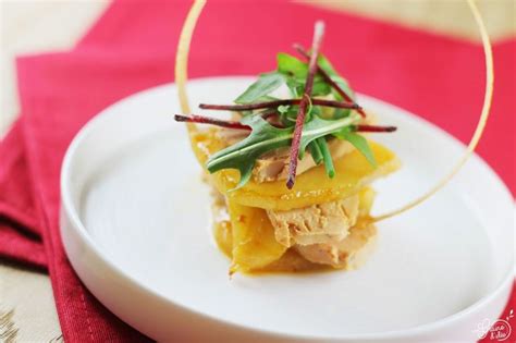 St Valentin Mille Feuille De Foie Gras Et Poire Au Miel Plat