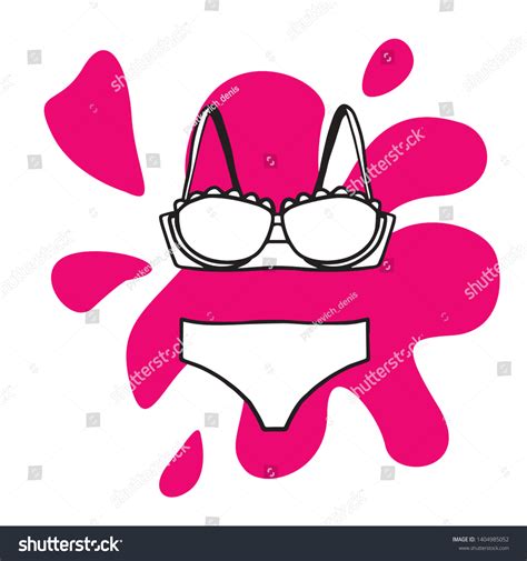 Doodle Sketch Swimsuit Bikini Cartoon Illustration Stock Vector Royalty Free 1404985052