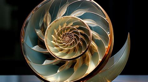 Premium AI Image | an amazing fibonacci pattern in a nautilus shell