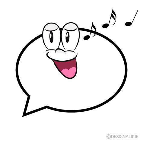 Free Singing Speech Bubble Cartoon ImageCharatoon