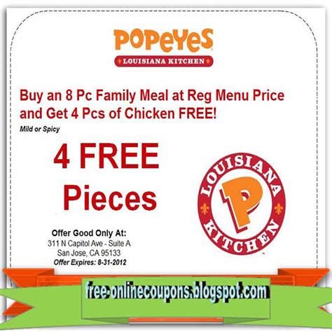 Printable Coupons 2023 Popeyes Chicken Coupons