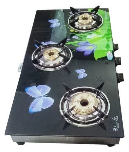 Surya Digital Printed Glass Top Three Burner Gas Stove Manual At Rs