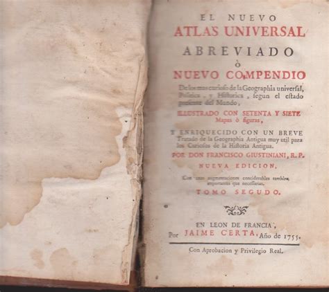 El Nuevo Atlas Universal Abreviado Nuevo Compendio De Lo Mas Curioso