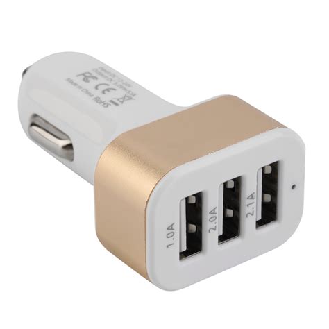 Triple USB Universal Car Charger Adapter 3 Port 2A 2.1A 1A For Cell ...