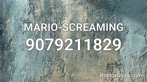 Mario Screaming Roblox Id Roblox Music Codes