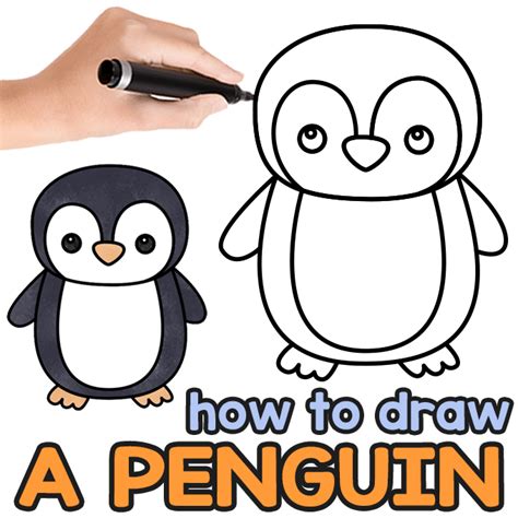 How To Draw A Penguin Step By Step Drawing Tutorial Easy Peasy And Fun